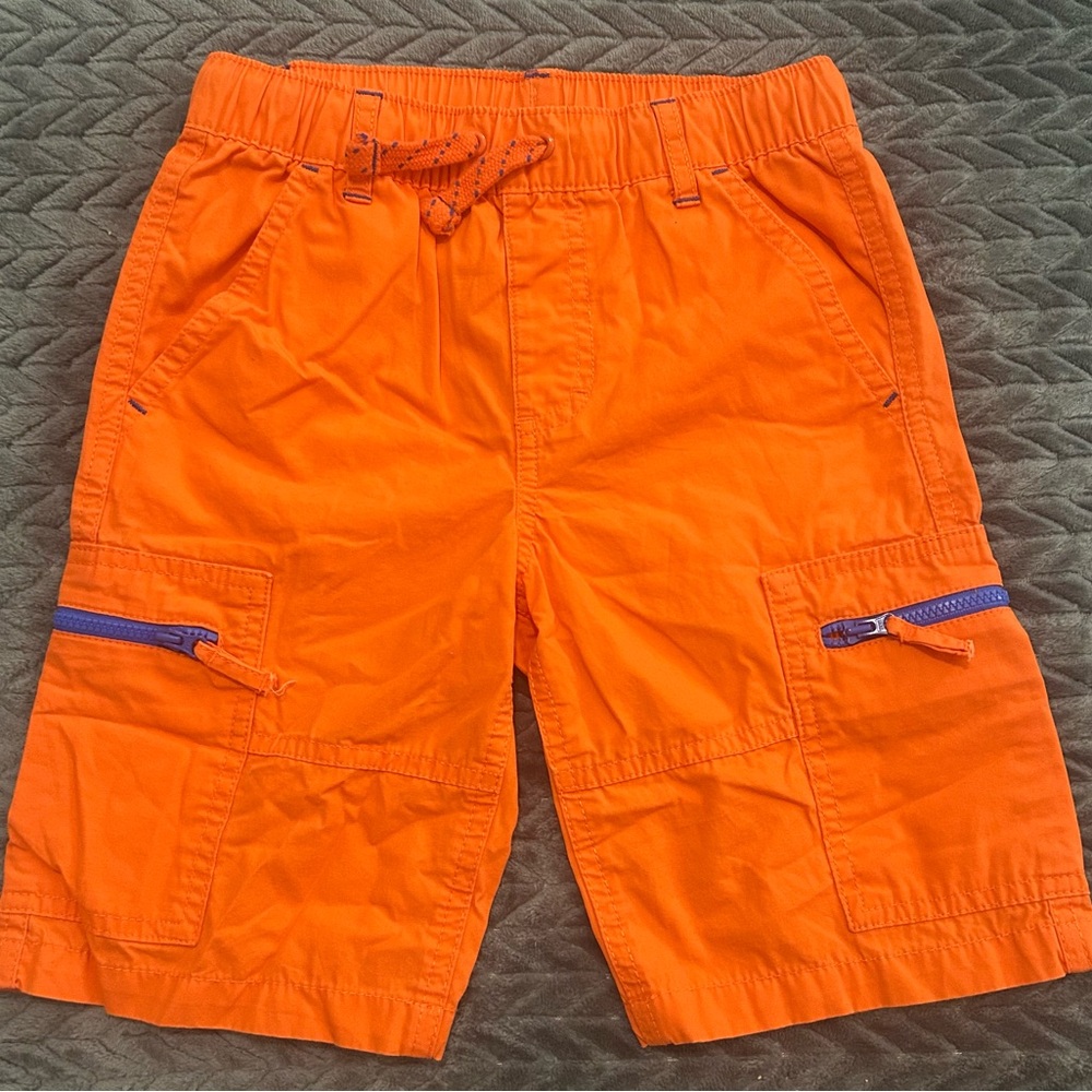 NWOT Gymboree Orange Cargo Shorts with Elastic Drawstring Waistband